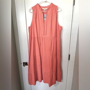 LOFT tank dress with tie neck